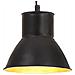 Lampada a Sospensione 25 W Nera Rotonda 17 cm E27 - Foto miniatura 1