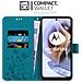 Cadorabo Custodia Compatibile Con Motorola Moto G31 / G41 In Blu Fiore - Coperchio Protettivo In Design Floreale Con Chiusura Magnetica, Funzione Stand E Slot Per Carte - Foto miniatura 2