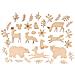 35 Mini Decorazioni In Legno - Animali E Piante - Foto miniatura 1
