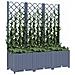Fioriera Da Giardino Con Graticcio Grigio Scuro 120x40x136cm Pp - Foto miniatura 4