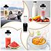 Bl510 Mini Frullatore Elettrico 500w | Sports Blender Con Borraccia Da 570ml Senza Bpa | Frullatore Potente Con Lame In Acciaio | Bottiglia Con Coperchio | Mixer Per Smoothie E Frullati - Foto miniatura 8