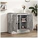 Credenza Grigio Cemento 70x35,5x67,5 Cm In Legno Multistrato - Foto miniatura 3