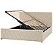 Letto Contenitore Velluto Rochefort 160 X 200 Cm Beige - Foto miniatura 8