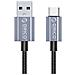 Cavo da Ricarica GQA15 USB Type-A /Type-C da 1 Metro Colore Nero /Grigio - Foto miniatura 2