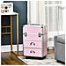 Valigetta Porta Trucchi Professionale, Trolley Make Up Rinforzato Con Blocco A 2 Chiavi E Ruote, 36x23x58 Cm, Rosa - Foto miniatura 5