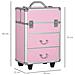 Valigetta Porta Trucchi Professionale, Trolley Make Up Rinforzato Con Blocco A 2 Chiavi E Ruote, 36x23x58 Cm, Rosa - Foto miniatura 6