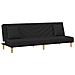 Lusso Casadino -  Divano Letto 2 Posti Con Cuscini E Poggiapiedi Nero In Tessuto - Foto miniatura 3