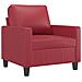 Poltrona con Poggiapiedi Rosso Vino 60 cm in Similpelle - Foto miniatura 4