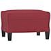 Poltrona con Poggiapiedi Rosso Vino 60 cm in Similpelle - Foto miniatura 5