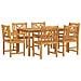 Set da Pranzo da Giardino 7 Pezzi in Legno Massello di Acacia - Foto miniatura 1