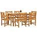 Set da Pranzo da Giardino 7 Pezzi in Legno Massello di Acacia - Foto miniatura 3