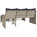 Divano Giardino Tavolo e Cuscini a L Grigio Chiaro Polyrattan - Foto miniatura 7