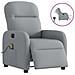 Poltrona Reclinabile Massaggio Elettrica Grigio Chiaro Tessuto - Foto miniatura 1