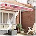 Tenda da sole per telaio da 2,5 m rossa e bianca 2,3x0,2 m - Foto miniatura 3