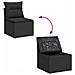 Set Divani da Giardino 11 pz con Cuscini Polyrattan Acacia Nero - Foto miniatura 7