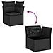 Set Divani da Giardino 11 pz con Cuscini Polyrattan Acacia Nero - Foto miniatura 8