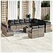 Set Divani da Giardino 14pz con Cuscini in Polyrattan - Foto miniatura 2