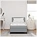 Box Spring Bed con Materasso Grigio Chiaro 100x200 cm Tessuto - Foto miniatura 5