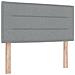 Box Spring Bed con Materasso Grigio Chiaro 100x200 cm Tessuto - Foto miniatura 7