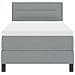 Box Spring Bed con Materasso Grigio Chiaro 100x200 cm Tessuto - Foto miniatura 8