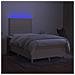 Letto a Molle con Materasso e LED Crema 120x190 cm in Tessuto - Foto miniatura 4