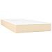 Letto a Molle con Materasso e LED Crema 120x190 cm in Tessuto - Foto miniatura 7