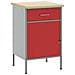 Armadio da Lavoro Rosso 50x55x84 cm Acciaio - Foto miniatura 1