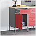 Armadio da Lavoro Rosso 50x55x84 cm Acciaio - Foto miniatura 2