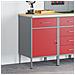 Armadio da Lavoro Rosso 50x55x84 cm Acciaio - Foto miniatura 3