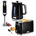 Skt1186blk Elegance Tostapane A 2 Fette + Bollitore Elettrico 1,7l+frullatore Ad Immersione 2200w Nero - Foto miniatura 1