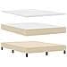 Letto box spring con materasso Crema 140 x 190 cm Tessuto - Foto miniatura 1