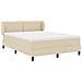 Letto box spring con materasso Crema 140 x 190 cm Tessuto - Foto miniatura 5