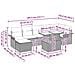 Set Divano da Giardino con cuscino 8 pcs Beige Poly Rattan - Foto miniatura 5