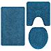 Tappeto da bagno 3 pcs Blu 50 x 50 cm Polipropilene - Foto miniatura 1
