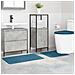 Tappeto da bagno 3 pcs Blu 50 x 50 cm Polipropilene - Foto miniatura 4