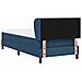 Letto box spring con materasso Blu 90 x 190 cm Tessuto - Foto miniatura 9