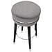 Sgabello Da Bar Paris Grigio E Silver In Tessuto E Metallo - H 74 Cm - Foto miniatura 3