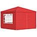Tenda Party 300 x 300 x 255 cm Rosso PE e Acciaio - Foto miniatura 1