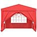 Tenda Party 300 x 300 x 255 cm Rosso PE e Acciaio - Foto miniatura 2