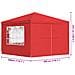 Tenda Party 300 x 300 x 255 cm Rosso PE e Acciaio - Foto miniatura 9