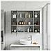 Mobiletto per specchio da bagno Grigio cemento - Foto miniatura 4