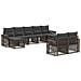 Set Divano da Giardino 9 pcs Grigio e Grigio Scuro polyrattan - Foto miniatura 1