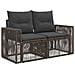 Set Divano da Giardino 9 pcs Grigio e Grigio Scuro polyrattan - Foto miniatura 3
