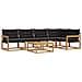 Set di divani da esterno 6 pcs Bianco e Nero 79 x 79 x 37 cm - Foto miniatura 1