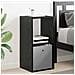 Comodino Rovere Nero 35 x 32 x 68,5 cm Legno multistrato - Foto miniatura 2