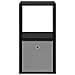 Comodino Rovere Nero 35 x 32 x 68,5 cm Legno multistrato - Foto miniatura 6