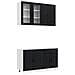 Unità Cucina PORTO 4 pcs Nero Legno ingegnerizzato - Foto miniatura 1