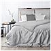 Set di biancheria da letto in microfibra 140x200 + 2x70x80 - Grigio cenere - Comfort di lusso - Morbidezza vellutata - Foto miniatura 4