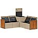 Set di divani 5 pz Beige e Bianco Crema - Foto miniatura 5
