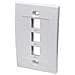 IWP-MD PSTR-3W - Placca porta frutti 3 posti mod. 503 Bianco - Foto miniatura 2